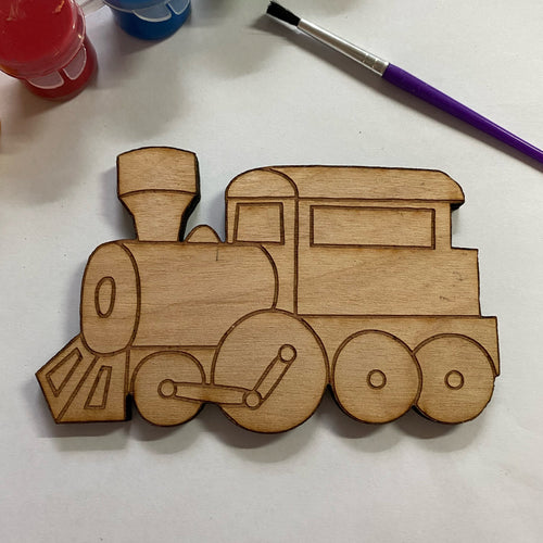 Unfinished Wooden Train to Paint. Train Wooden Blank.  Wood Craft Blank.