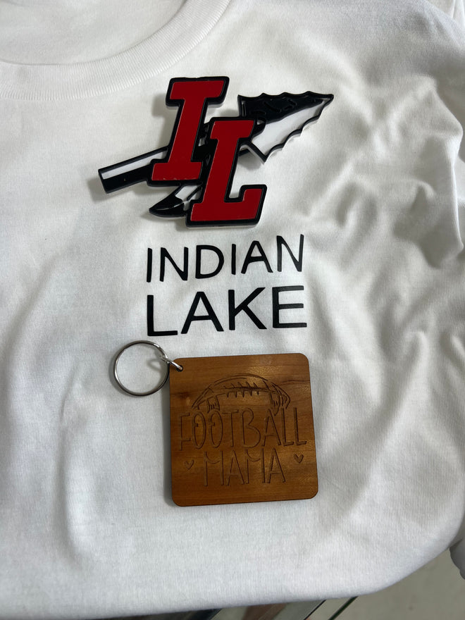 Indian Lake Lakers Name Badge. Magnetic School Tag.