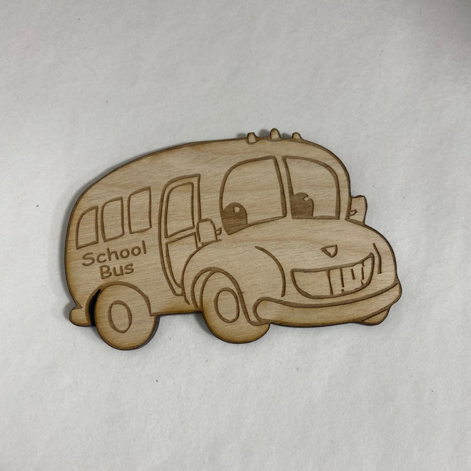Unfinished Wooden Bus to Paint. School Bus Wooden Blank.  Wood Craft Blank.