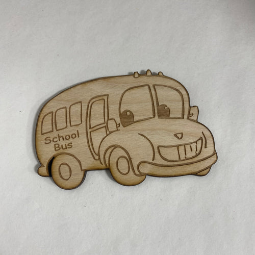 Unfinished Wooden Bus to Paint. School Bus Wooden Blank.  Wood Craft Blank.