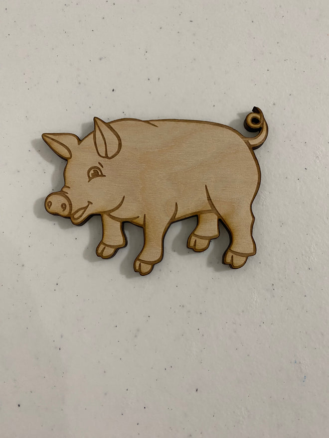 Unfinished Wooden Pig to Paint. Pig Wooden Blank. Wooden Craft Blank.