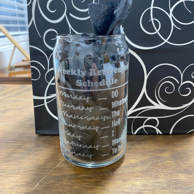 Retirement Beer Can Glass. Gift For Her Retired. Retired Gift for Him. Beer Drink Holder.