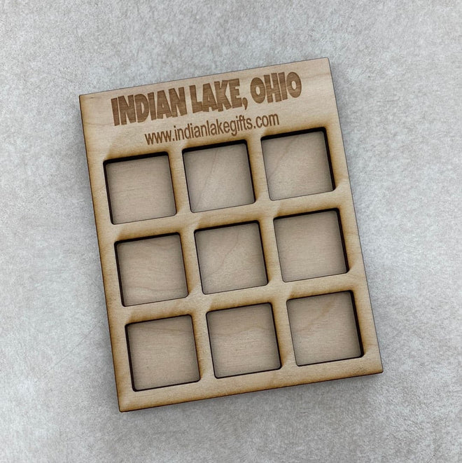Indian Lake Tic Tac Toe Wooden Board. Wooden Kids Game. Personalized Travel Tic Tac Toe Game. - C & A Engraving and Gifts