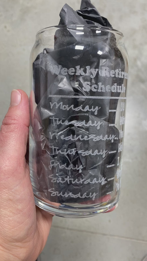 Retirement Beer Can Glass. Gift For Her Retired. Retired Gift for Him. Beer Drink Holder.