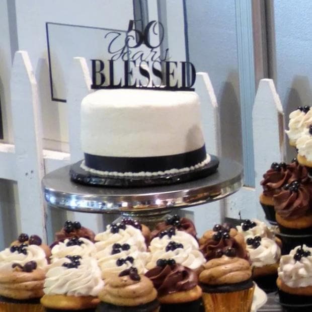 Cake Topper 50th Wedding Anniversary. - C & A Engraving and Gifts