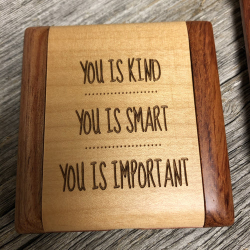 Compact Wooden Mirror. Flip Open Engraved Mirror. Mom Gift. Teen Gift. - C & A Engraving and Gifts