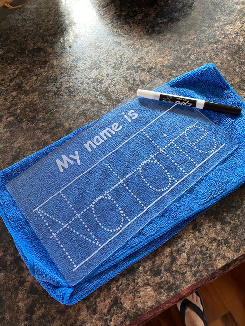 Name Board for Kids. Practice Writing. Dry Erase Marker Sign. Personalized Name. - C & A Engraving and Gifts