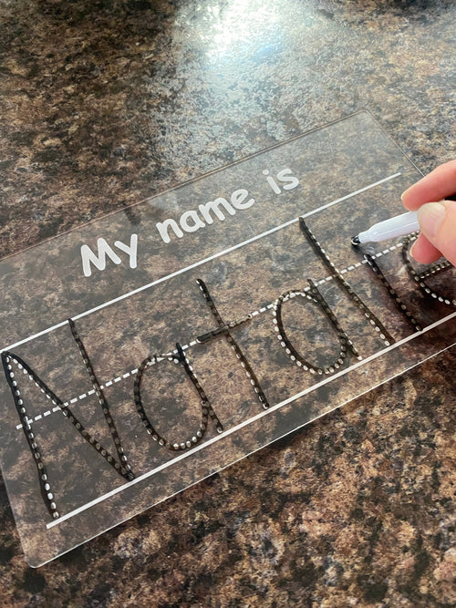 Name Board for Kids. Practice Writing. Dry Erase Marker Sign. Personalized Name. - C & A Engraving and Gifts