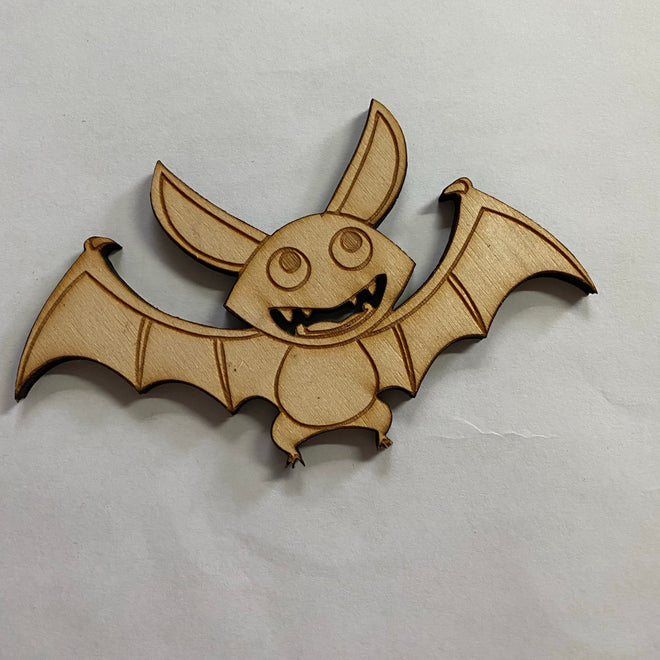 Kid Craft. Wooden Bat Cut Out. Halloween Wooden Blank. Unfinished Wood Blanks. - C & A Engraving and Gifts