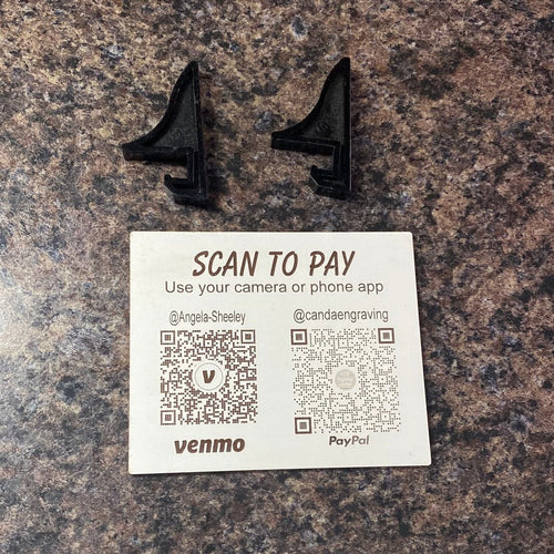 Scan To Pay Sign. QR Code Engraved Plaque. Pay with Your Phone. - C & A Engraving and Gifts
