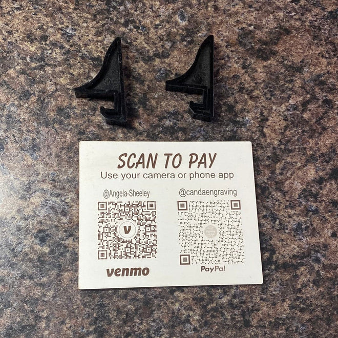 Scan To Pay Sign. QR Code Engraved Plaque. Pay with Your Phone. - C & A Engraving and Gifts