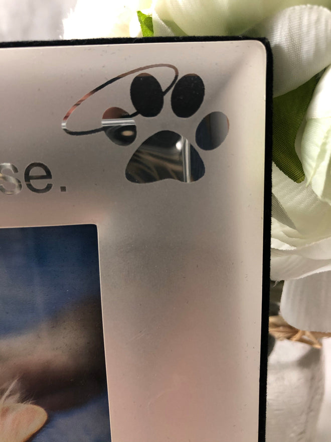 Pet Memorial Photo Frame. Loss of Pet Picture Frame. - C & A Engraving and Gifts