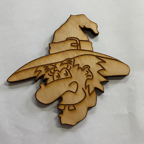 Kid Craft. Witch Cut Out. Halloween Wooden Blank. Unfinished Wood Blanks. - C & A Engraving and Gifts
