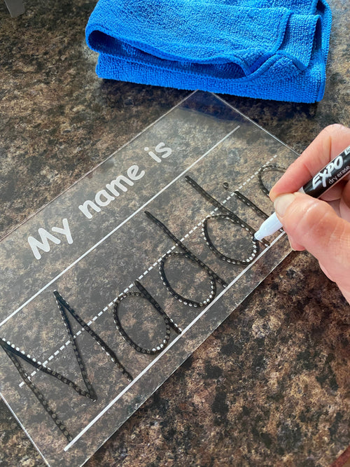 Name Board for Kids. Practice Writing. Dry Erase Marker Sign. Personalized Name. - C & A Engraving and Gifts