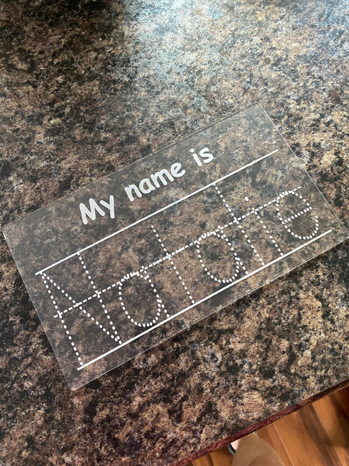 Name Board for Kids. Practice Writing. Dry Erase Marker Sign. Personalized Name. - C & A Engraving and Gifts