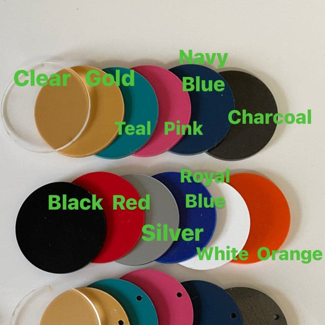 10 Acrylic Solid or Glitter Circle Keychain Blanks With Holes or Without. 2-3 and half inch Blanks. Lanyard Blanks. Craft Blanks for Vinyl. - C & A Engraving and Gifts