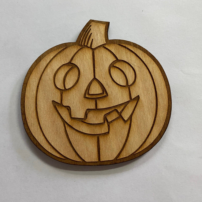 Kid Craft. Wooden Pumpkin Cut Out. Halloween Wooden Blank. Unfinished Wood Blanks. - C & A Engraving and Gifts