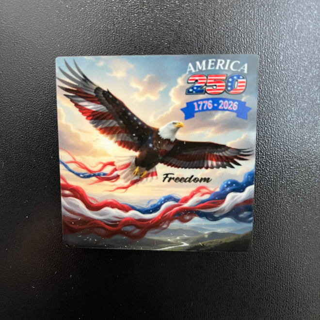America 250 Refrigerator Magnet. America 250 Souvenir. 250 Year Party Favor. - C & A Engraving and Gifts