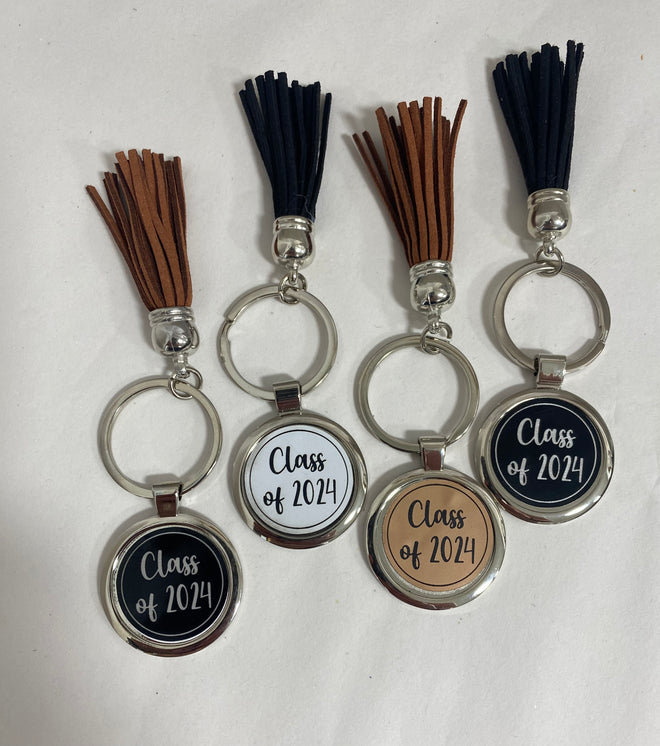 Class of 2024 Keychain. Graduation Tassel Keychain. - C & A Engraving and Gifts