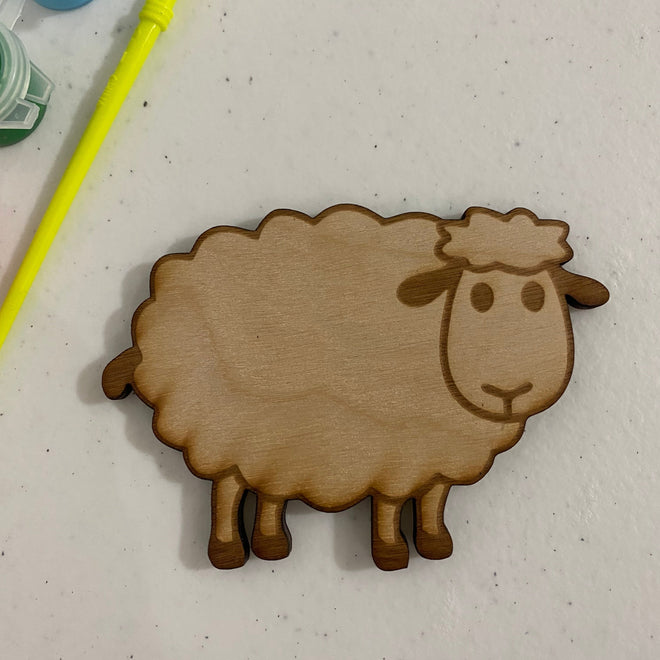 Unfinished Wooden Sheep to Paint. Sheep Wooden Blank. Wooden Craft Blank.