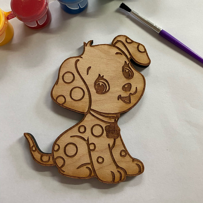 Unfinished Wooden Dog to Paint. Puppy Wooden Blank. Unfinished Wood Craft Blank.