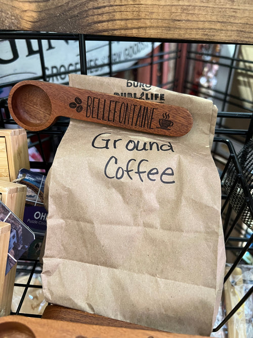 Coffee Measuring Spoon. Coffee Bag Clip. Engraved Wooden Coffee Spoon. Coffee Gift. Stay Grounded Coffee Spoon. My Cup Overflows Spoon.