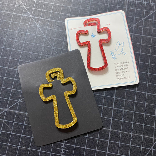 Cross Bookmark. Book Marker. Page Holder. Cross Paperclip. Plastic Bookmark. Kid Bookmark.