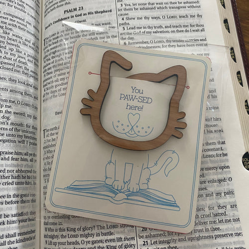 Cat Bookmark. Book Marker. Page Holder. Cat Paperclip. Plastic Bookmark. Kid Bookmark.