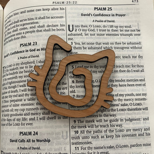 Cat Bookmark. Book Marker. Page Holder. Cat Paperclip. Plastic Bookmark. Kid Bookmark.