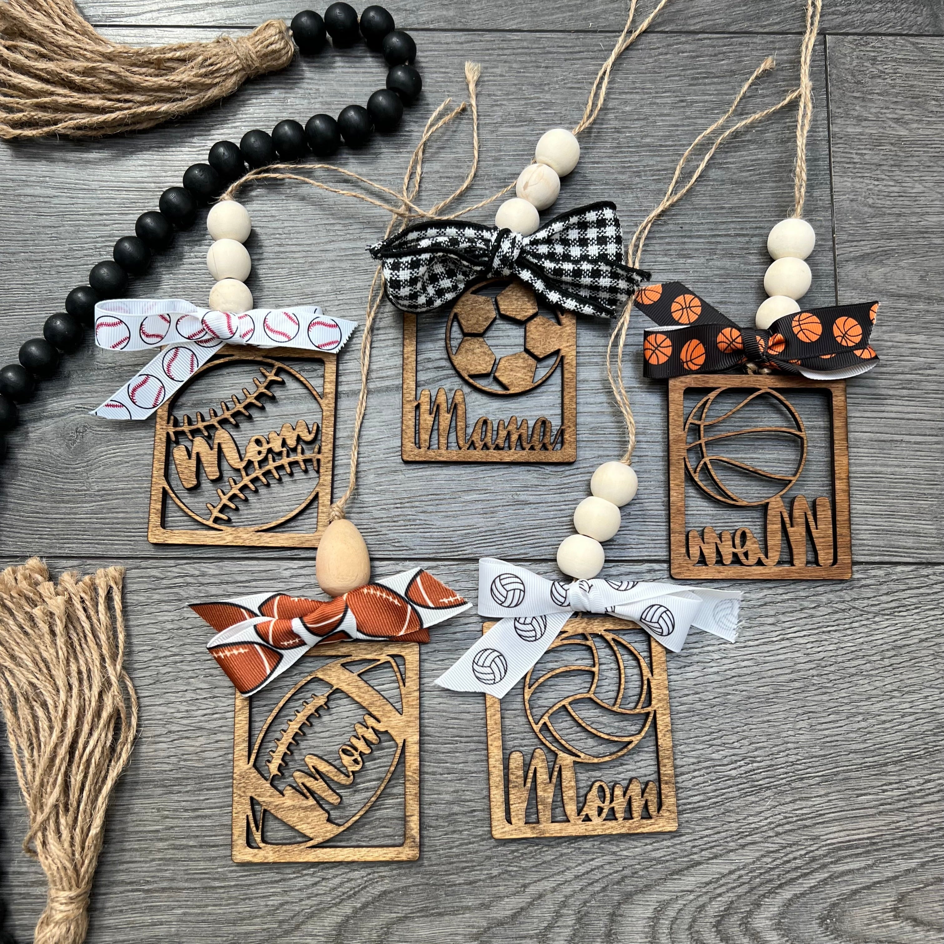 Sport Car Charm. Baseball Mom. Softball Car Accessory. Basketball Rust ...