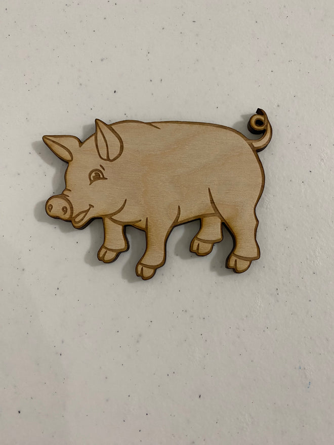 Wooden Pig to Paint. Pig Wooden Blank. Wooden Craft Blank.