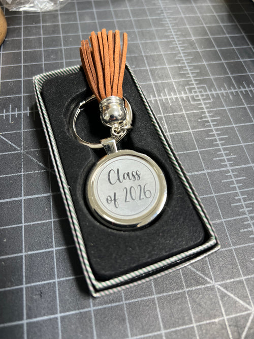 Class of 2026 Keychain. Graduation Tassel Keychain. - C & A Engraving and Gifts