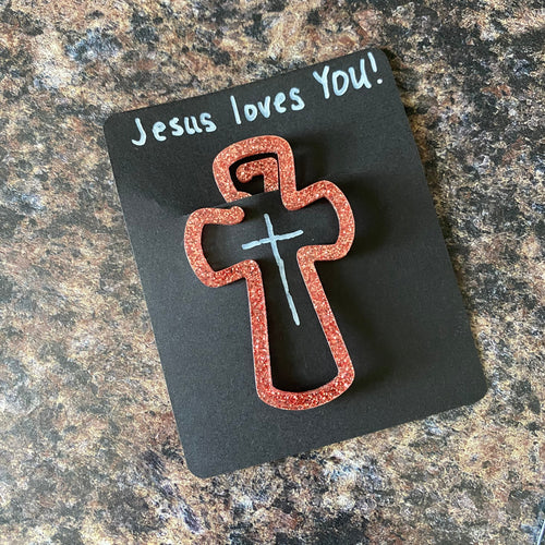 Cross Bookmark. Book Marker. Page Holder. Cross Paperclip. Plastic Bookmark. Kid Bookmark.