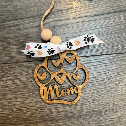 Dog Mom Car Charm. Cat Mom Rustic Car Charm. Pet Car Accessory. Rearview Mirror Decor. Gift for Her.