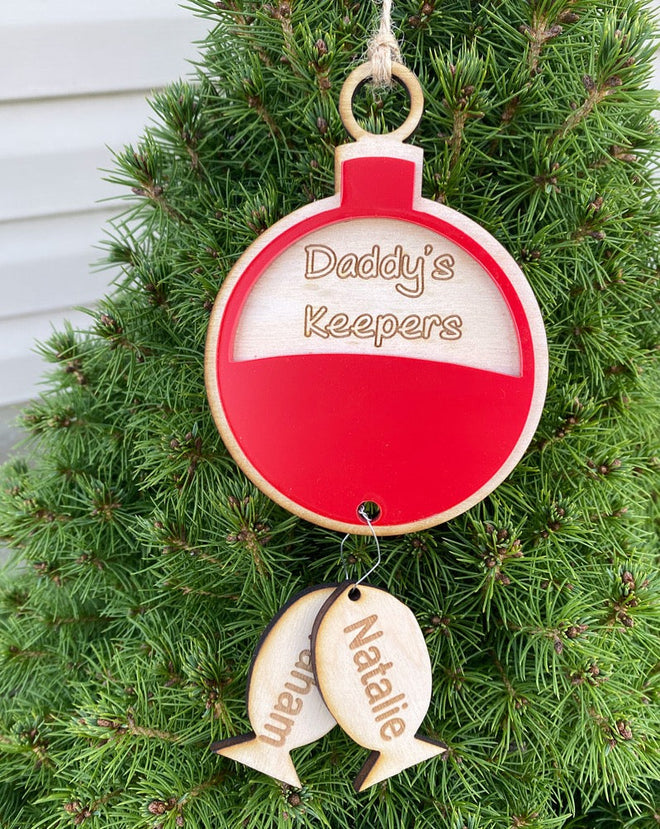 Fishing Bobber Ornament. Daddy’s Keepers. Dad Ornament. Grandpa Ornament.
