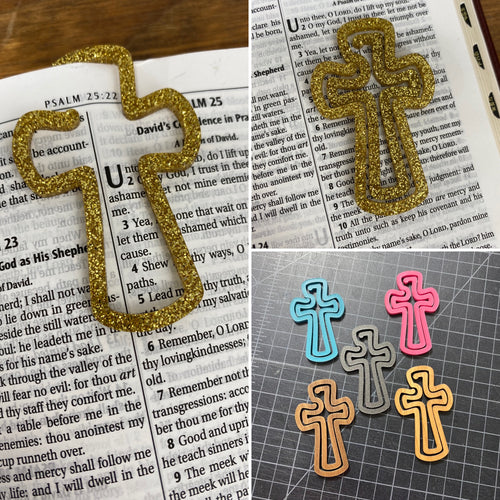 Cross Bookmark. Book Marker. Page Holder. Cross Paperclip. Plastic Bookmark. Kid Bookmark.