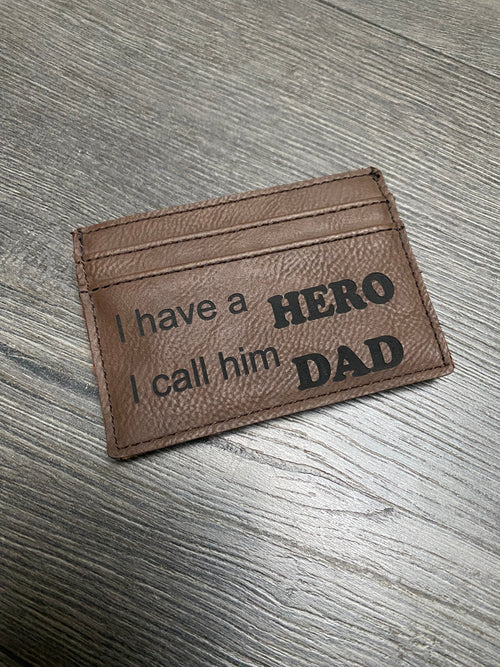 Personalized Money Clip. Engraved Leatherette Money Holder. - C & A Engraving and Gifts