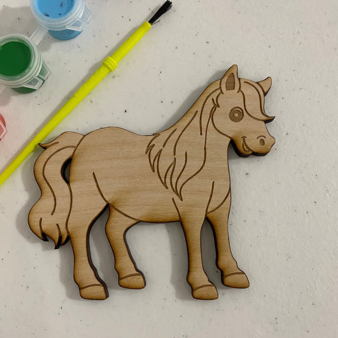 Unfinished Wooden Horse to Paint. Horse Wooden Blank. Wood Craft Blank.