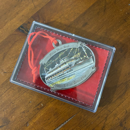 Ornament Plaza Showboat 2024. Indian Lake Area Historical Society Ornament. - C & A Engraving and Gifts