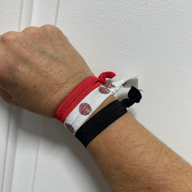 Hair Ties Bellefontaine Chieftains 3 Pack Set. Chieftains Elastic Ponytail Holder.