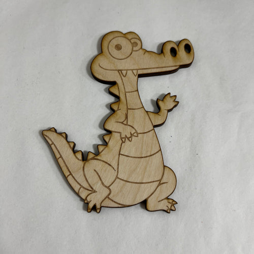 Unfinished Wooden Alligator to Paint. Reptile Wooden Blank. Unfinished Wood Craft Blank. Crocodile Wooden Blank.