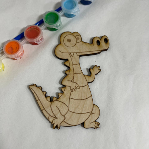 Unfinished Wooden Alligator to Paint. Reptile Wooden Blank. Unfinished Wood Craft Blank. Crocodile Wooden Blank.