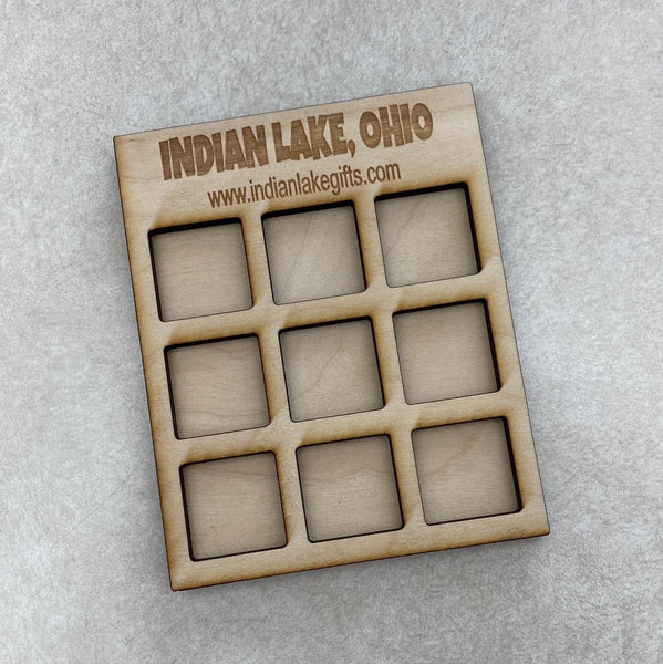 Indian Lake Tic Tac Toe Wooden Board. Wooden Kids Game. Personalized Travel Tic Tac Toe Game. - C & A Engraving and Gifts