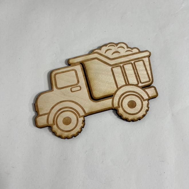 Unfinished Wooden Dump Truck to Paint. Construction Truck Wooden Blank. Unfinished Wood Craft Blank. Kid Craft.