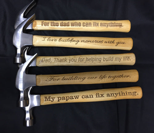 Personalized 16 oz Wooden Hammer. - C & A Engraving and Gifts