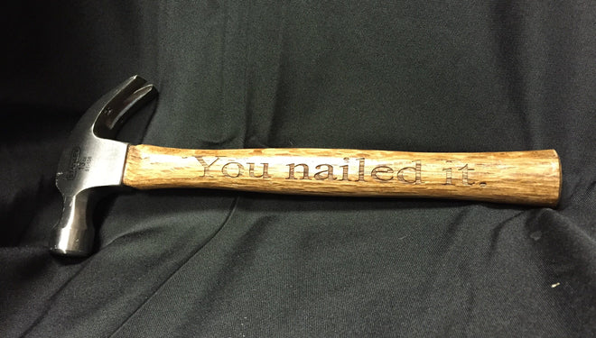 Personalized 16 oz Wooden Hammer. - C & A Engraving and Gifts