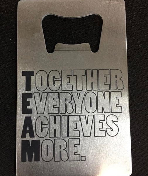 Engraved Credit Card Bottle Opener. Man Card Bottle Opener. Flag Credit Card Bottle Opener. - C & A Engraving and Gifts