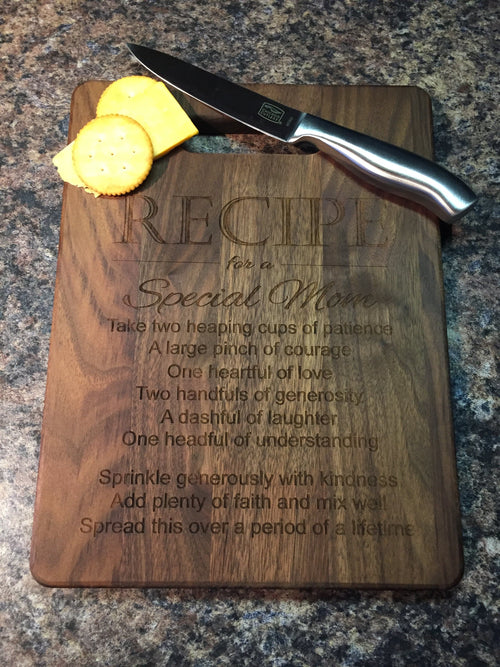 Photo Engraved Recipe Cutting Board. - C & A Engraving and Gifts