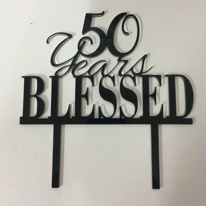 Cake Topper 50th Wedding Anniversary. - C & A Engraving and Gifts