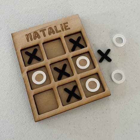 Tic Tac Toe Wooden Board. Wooden Kids Game. Personalized Travel Tic Tac Toe Game. - C & A Engraving and Gifts